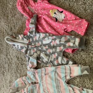 Baby girls footless carters sets